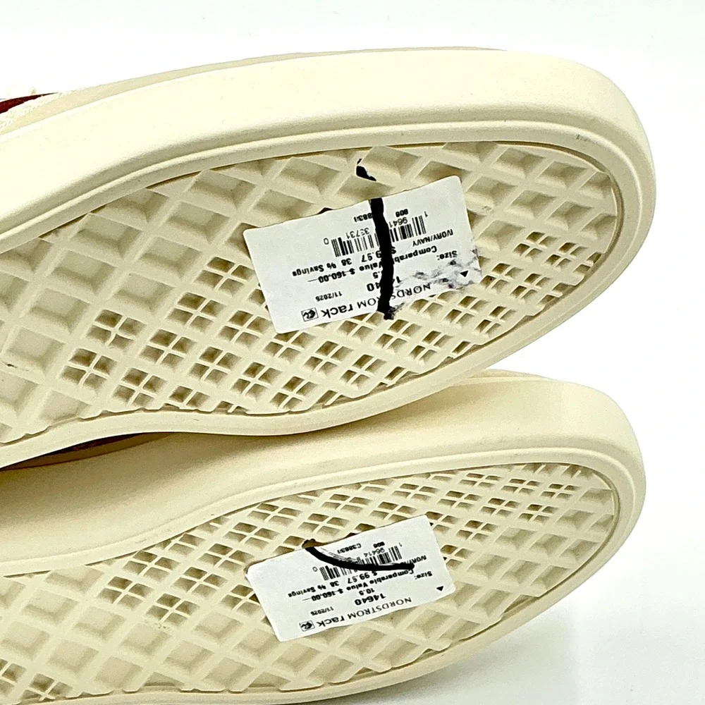 Cole Haan Mens Size 10.5 Sneaker Beige Navy NEW Grand 360 Crosscourt Winner $160